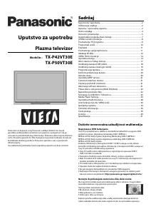 Priručnik Panasonic TX-P50VT30E Viera Plazma televizor