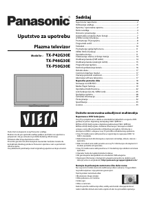 Priručnik Panasonic TX-P50G30E Viera Plazma televizor