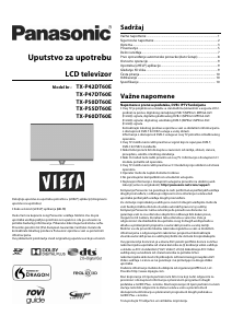 Priručnik Panasonic TX-P42DT60E Viera Plazma televizor