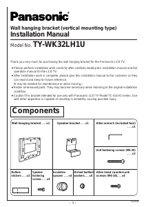 Handleiding Panasonic TY-WK32LH1U Muurbeugel