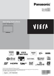 Bruksanvisning Panasonic TX-L32G20BA Viera LCD TV