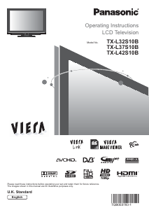 Bruksanvisning Panasonic TX-L42S10B Viera LCD TV