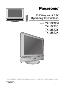 Bruksanvisning Panasonic TX-15LT2M LCD TV