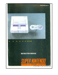 Bruksanvisning Nintendo SNES