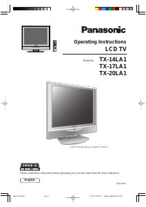 Bruksanvisning Panasonic TX-14LA1 LCD TV
