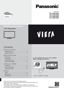 Bruksanvisning Panasonic TX-L50ET60E Viera LCD TV