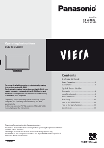 Bruksanvisning Panasonic TX-L32C3E Viera LCD TV