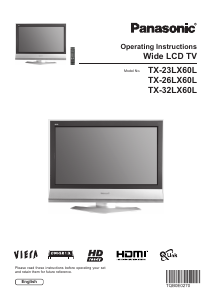 Bruksanvisning Panasonic TX-23LX60L LCD TV