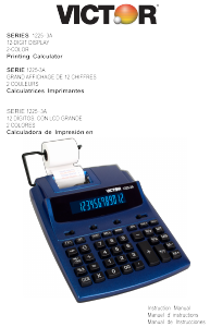 Mode d’emploi Victor 1225-3A Calculatrice imprimante
