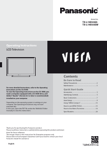Bruksanvisning Panasonic TX-L19D35ES Viera LCD TV