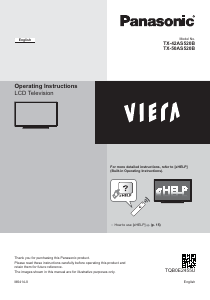 Handleiding Panasonic TX-42AS520B Viera LCD televisie