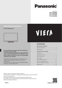 Bruksanvisning Panasonic TX-L32E30E Viera LCD TV