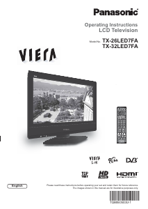 Bruksanvisning Panasonic TX-26LED7FA Viera LCD TV