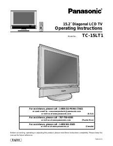 Bruksanvisning Panasonic TC-15LT1 LCD TV