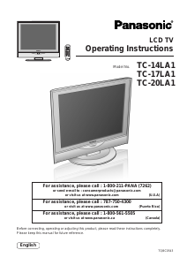Bruksanvisning Panasonic TC-17LA1 LCD TV
