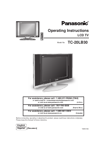 Bruksanvisning Panasonic TC-20LB30 LCD TV