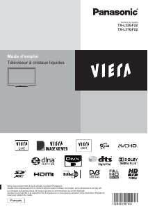 Mode d’emploi Panasonic TX-L37GF22 Viera Téléviseur LCD