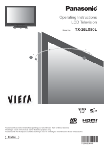 Handleiding Panasonic TX-26LX80L Viera LCD televisie