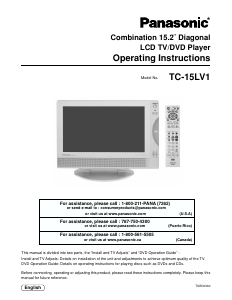 Bruksanvisning Panasonic TC-15LV1 LCD TV