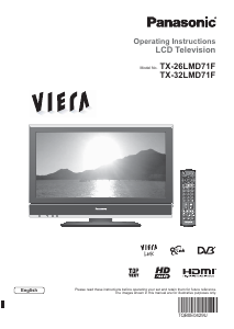 Bruksanvisning Panasonic TX-32LMD71F Viera LCD TV