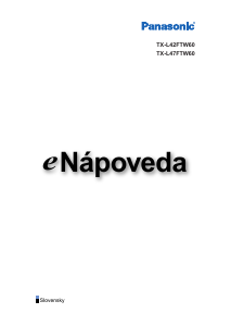 Návod Panasonic TX-L47FTW60 LCD televízor