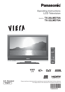 Bruksanvisning Panasonic TX-26LMD70A Viera LCD TV