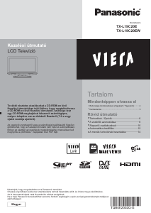 Használati útmutató Panasonic TX-L19C20EW Viera LCD-televízió