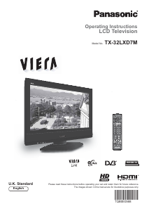 Bruksanvisning Panasonic TX-32LXD7M Viera LCD TV