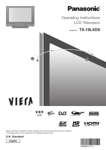 Bruksanvisning Panasonic TX-19LXD8 Viera LCD TV