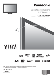 Bruksanvisning Panasonic TX-L32C10BA Viera LCD TV