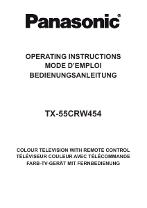 Bedienungsanleitung Panasonic TX-55CRW454 LCD fernseher