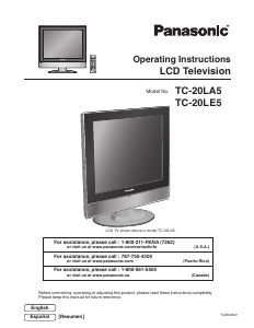 Bruksanvisning Panasonic TC-20LA5 LCD TV