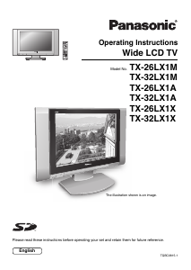 Bruksanvisning Panasonic TX-26LX1X LCD TV