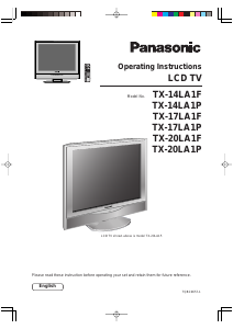 Bruksanvisning Panasonic TX-14LA1F LCD TV