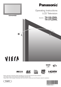 Bruksanvisning Panasonic TX-32LZ85L Viera LCD TV