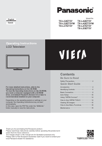 Bruksanvisning Panasonic TX-L42ET5YW Viera LCD TV
