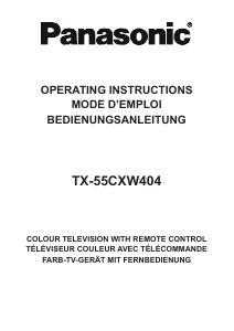 Bedienungsanleitung Panasonic TX-55CXW404 LCD fernseher