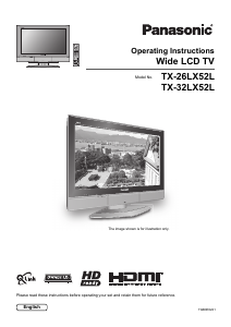 Bruksanvisning Panasonic TX-26LX52L LCD TV