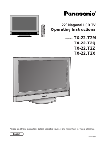 Bruksanvisning Panasonic TX-22LT2Z LCD TV