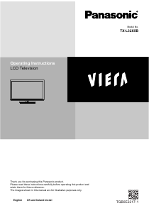Bruksanvisning Panasonic TX-L32X5B Viera LCD TV