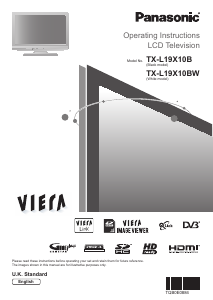 Bruksanvisning Panasonic TX-L19X10BW Viera LCD TV