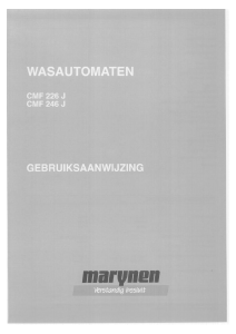 Handleiding Marijnen CMF 226 J Wasmachine
