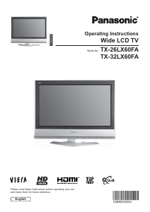 Bruksanvisning Panasonic TX-32LX60FA Viera LCD TV