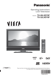 Bruksanvisning Panasonic TX-32LXD76F Viera LCD TV