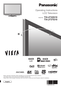 Bruksanvisning Panasonic TX-LF32G10 Viera LCD TV