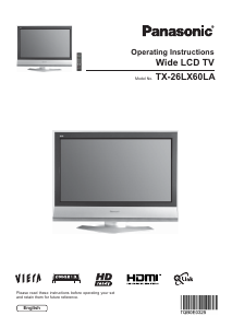 Bruksanvisning Panasonic TX-26LX60LA Viera LCD TV