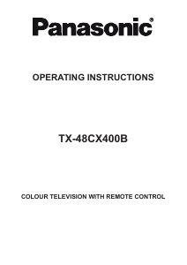 Bruksanvisning Panasonic TX-40CX400B LCD TV