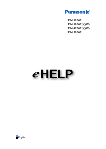 Bruksanvisning Panasonic TX-L39E6EW LCD TV