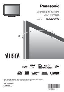 Bruksanvisning Panasonic TX-L32C10B Viera LCD TV