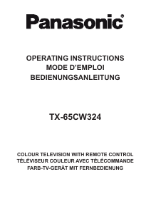 Bedienungsanleitung Panasonic TX-65CW324 LCD fernseher